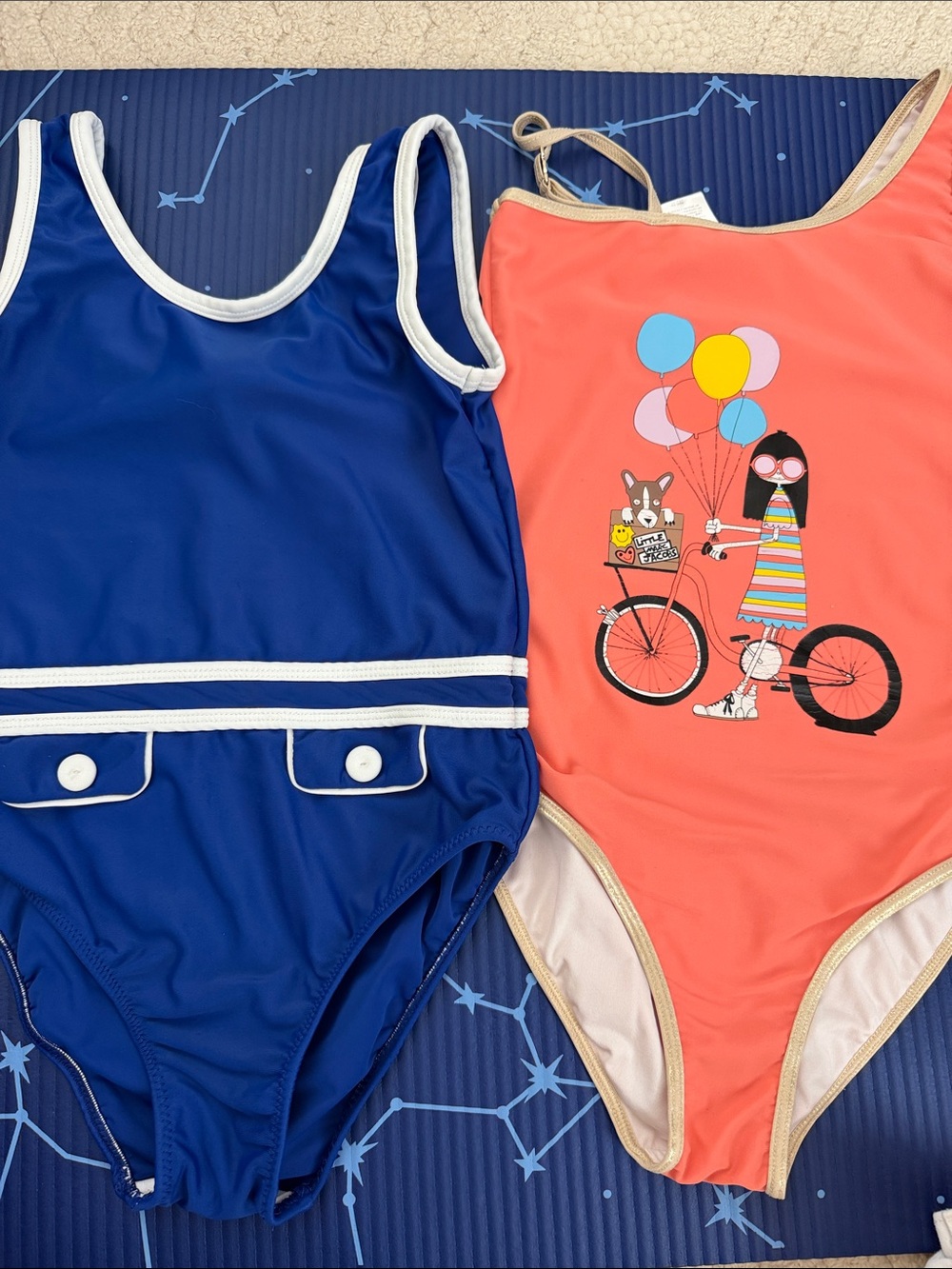 Little Marc Jacobs Coral One-Piece Swimsuit /. Blue swimsuit 🩱